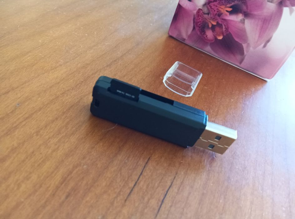 Adaptador USB para micro SD e SD + cartão de memória micro SD