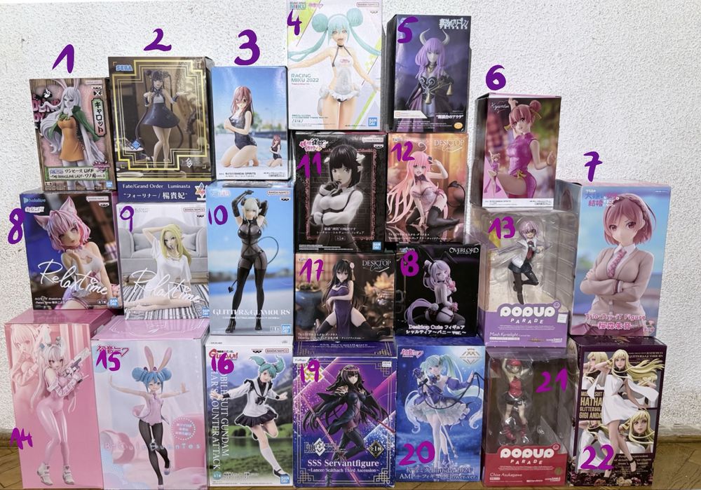 Figurki Anime komplet lub pijedynczo