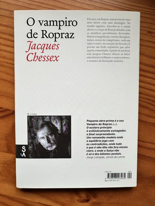Livro - O vampiro de Ropaz, Jacques Chessex