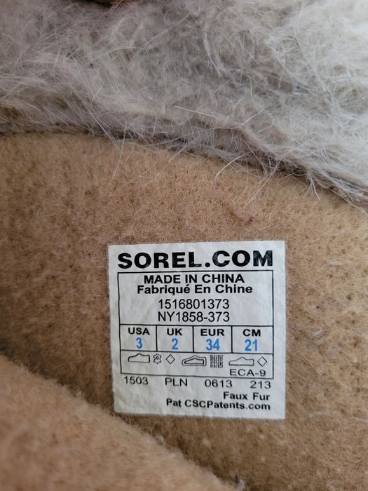 Buty śniegowce Sorel rozmiar 34