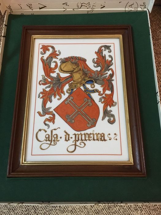 4 placas comemorativas Batalha Aljubarrota em porcelana Vista Alegre