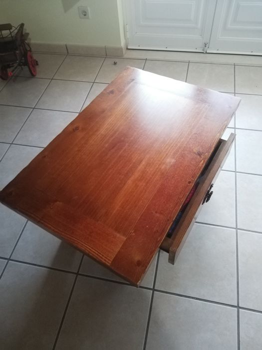 Mesa de centro madeira e ferro