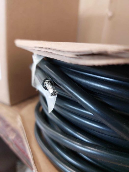 Przewód: wstążkowy; okrągły; 1,27mm; linka; Cu; PVC; czarny; 30,5m