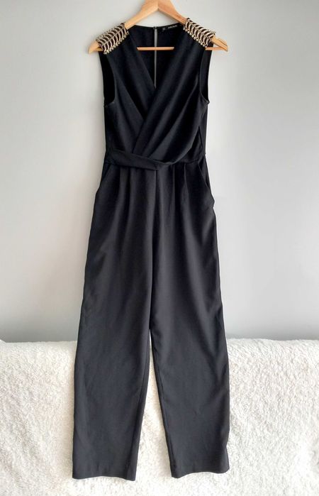 ZARA elegancki czarny kombinezon  S