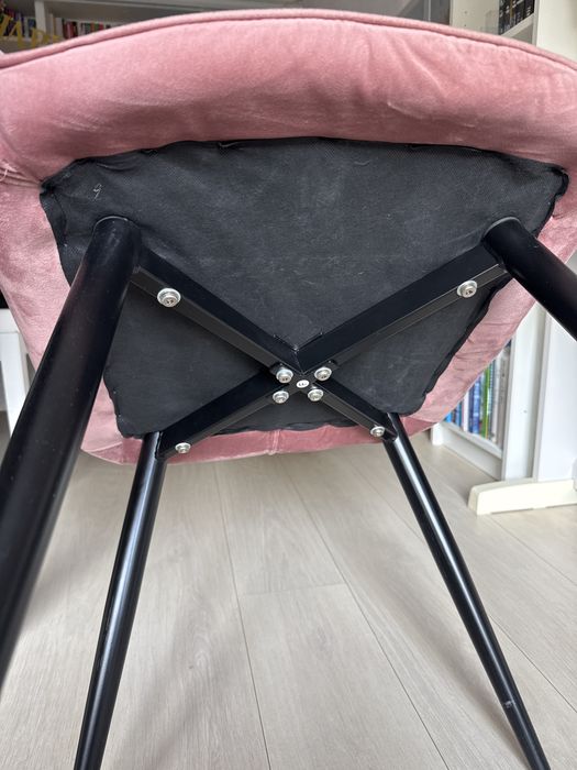 Krzesło / Fotel tapicerowany, aksamit