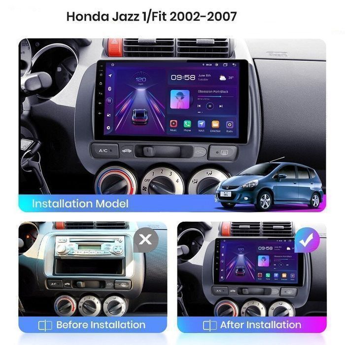 Radio nawigacja Honda Fit Jazz City 2002 - 2007 Android 2GB 32GB