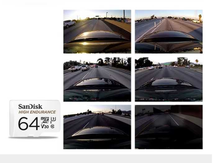Sandisk high endurance для видеокамеры, авторегистратора 64/128/250гб.