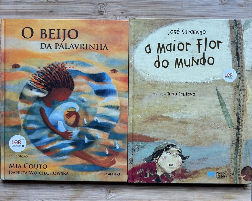 Livros coleção“LER+” “O Beijo da Palavrinha” e “ A Maior Flor do Mund”