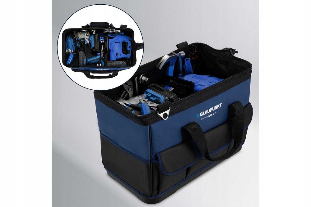 Duża Torba Narzędziowa Blaupunkt 12 Kieszeni, Sztywne Dno