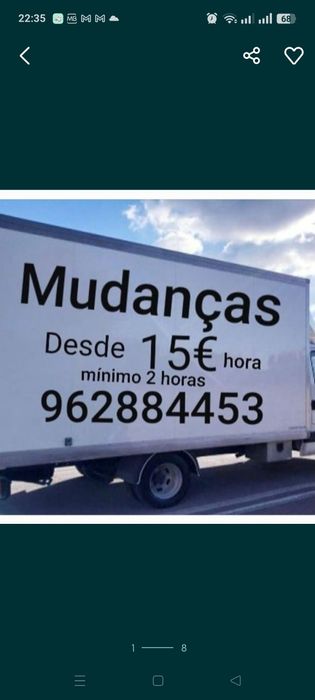 Transporte Mudanças Nacionais-Oeiras/Carcavelos/Parede/Estoril/Cascais