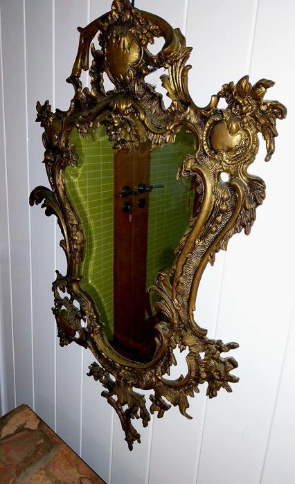 Credência e Espelho em Latão - Anos 40