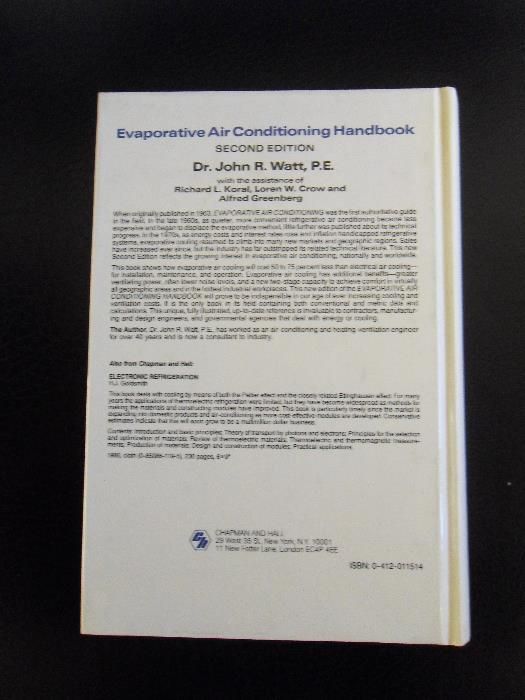 Evaporative Air Conditioning Handbook - John Watt 2nd edition64585904679426122