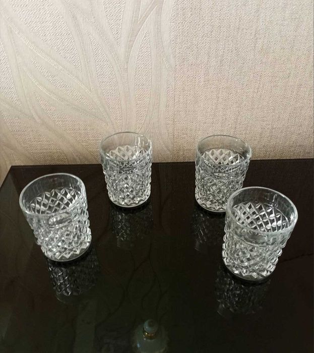 Стаканы  хрустальные Чехия Склянки кришталь