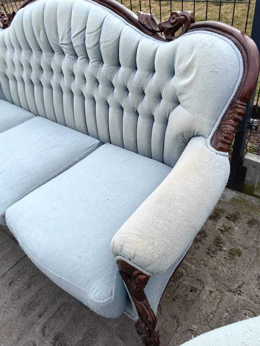 Zestaw wypoczynkowy sofa 3os+ 4x fotel +2x krzesło BAROK ANTYKI