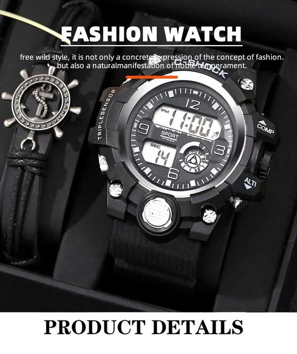 conjunto de relogio+fio+pulseira