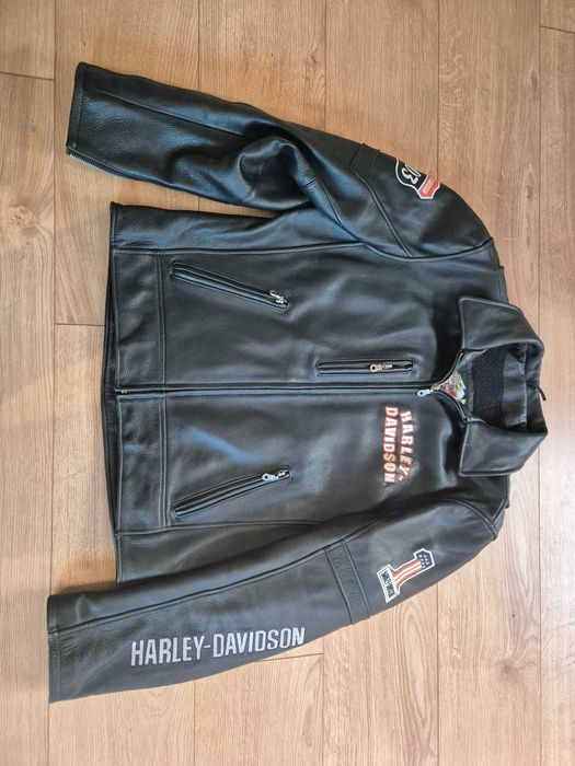 Casaco pele Harley Davidson tamanho L para homem