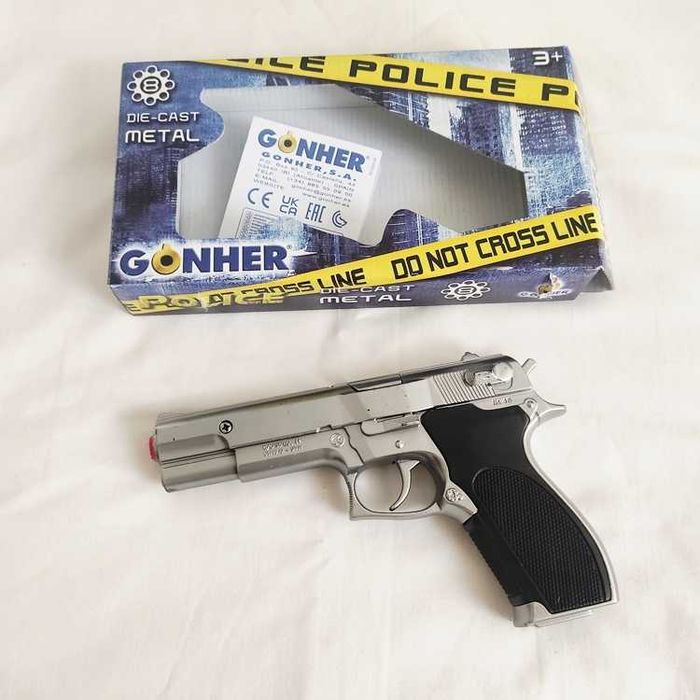 Pistola de policia metal de fulminantes 8 tiros