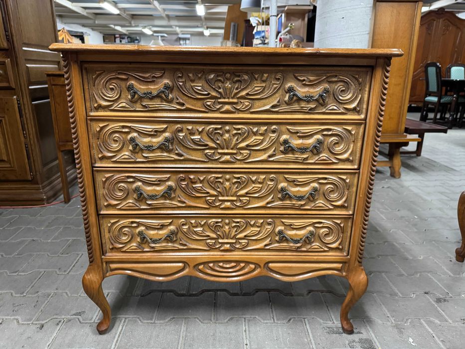 Komoda rzeźbiona Ludwik komoda drewniana dąb