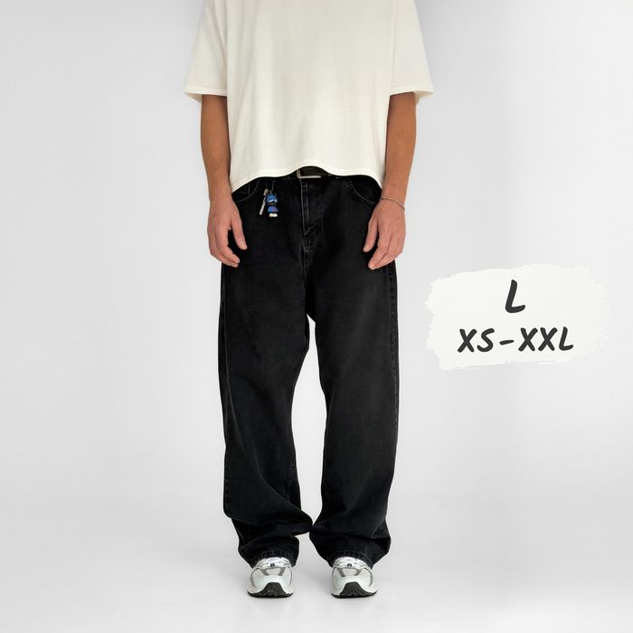 Джинси чоловічі широкі baggy jeans, штани баггі | Джинсы багги мужские широкие Джынсы беги в стиле 90 х реп ск8 Штаны rap pants sk8 y2k | Розмір L