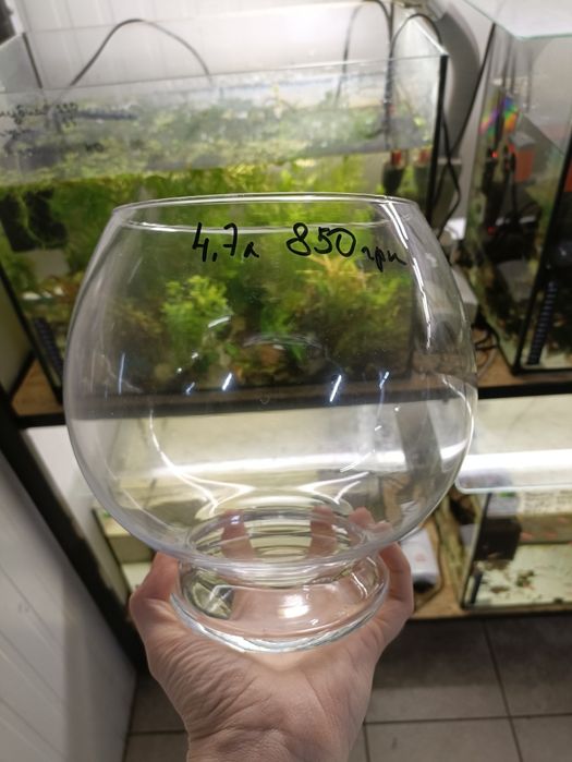 Круглый аквариум, аквариум бокал,  нано аквариумы, квадратный аквариум