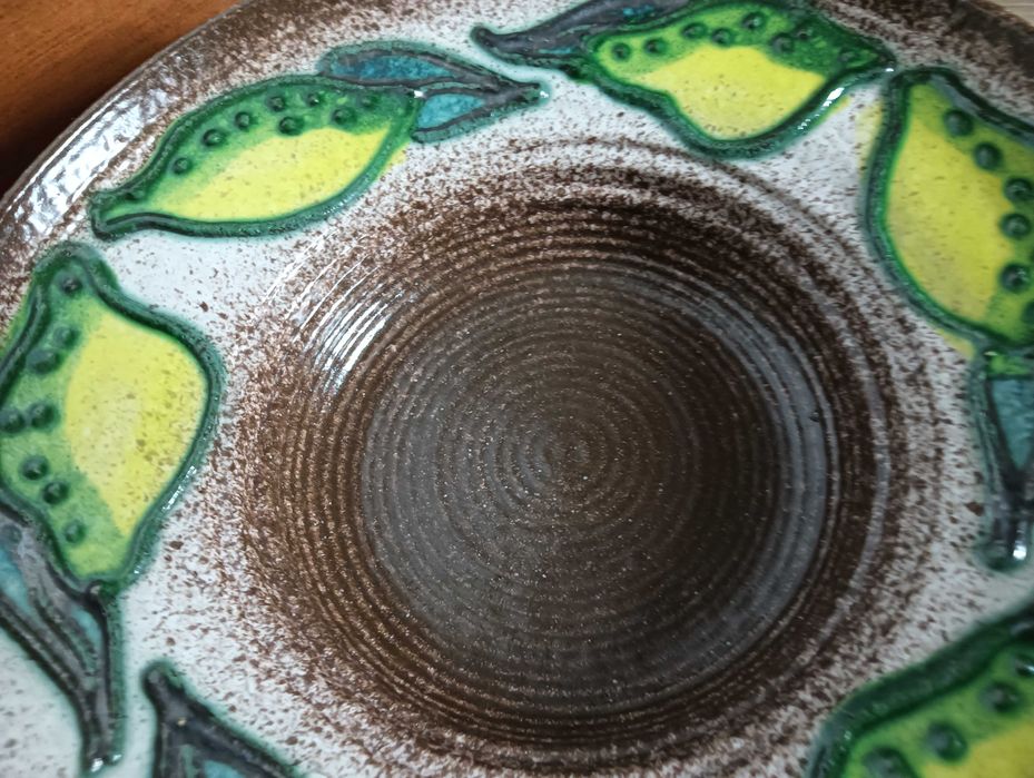 Patera ceramiczna misa talerz Strehla cytrynki