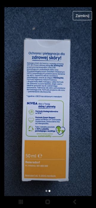 Krem spf 30 nivea Nowy