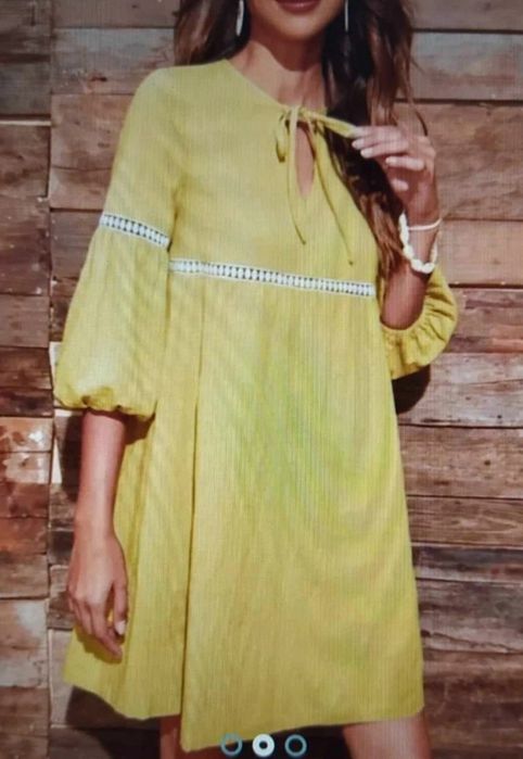 Vestido curto Amarelo