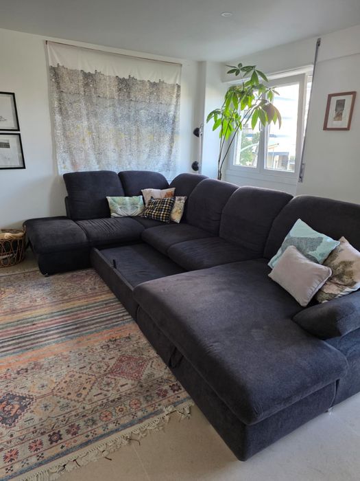 Sofá de canto com cama 5 lugares conforama BARI XXL
