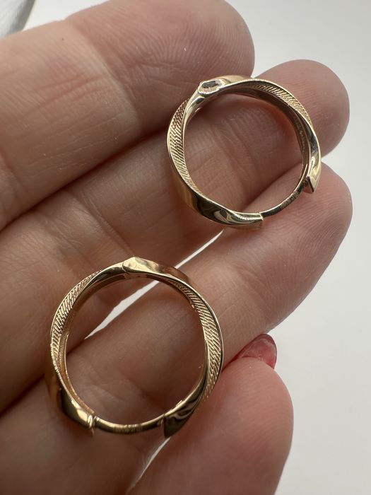 Сережки, конго плетене золото 585 проби 2.78г