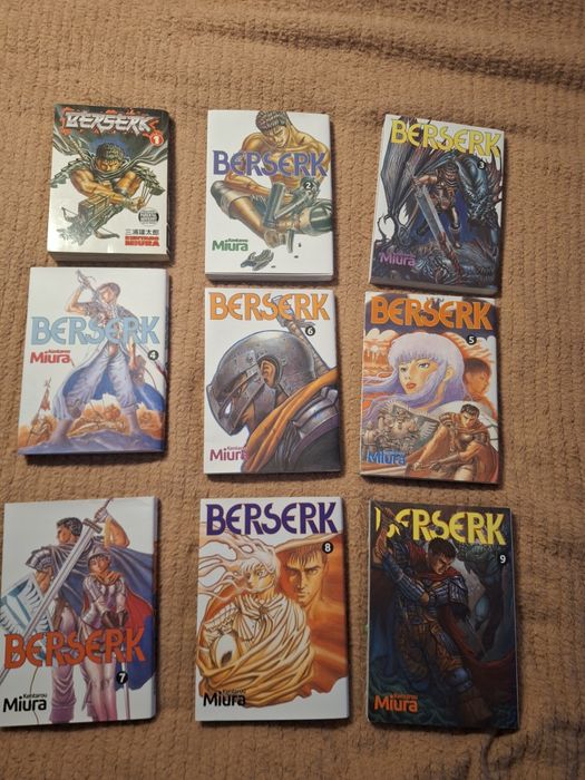 Berserk tom 1-9.