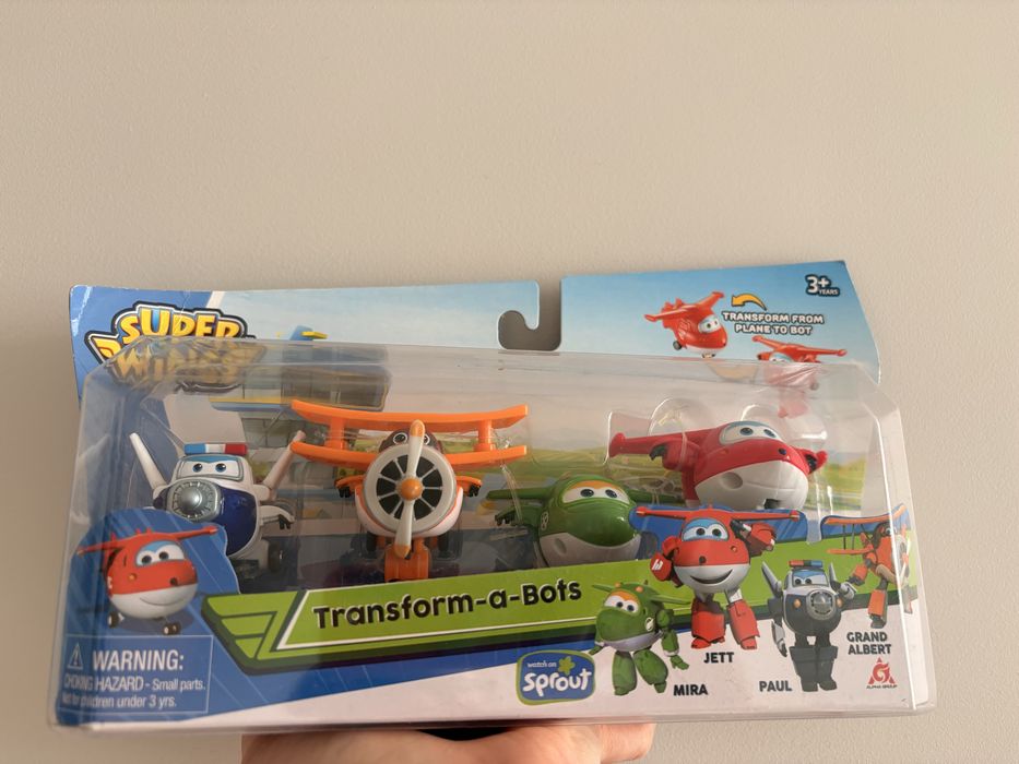 Super Wings Jett, Paul, Mira, and Grand Albert Альберт, набір 4 шт Супер крила крылья самолет літаки трансформер