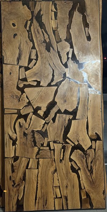 Стіл з епоксидки  ясен,дуб американський,оливка