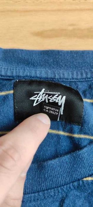 Stussy Mini Stripe Jersey Tee Blue koszulka