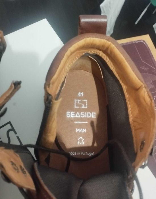 Bota Seaside Em pele cap toe - Fabricado em Portugal - 41