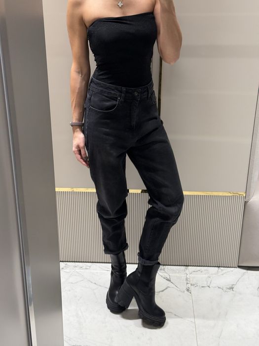 Spodnke jeansowe boyfriend czarne rozm 27