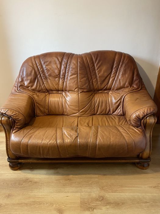 Dwie Sofy / kanapa (2 oraz 3 miejsca) skóra