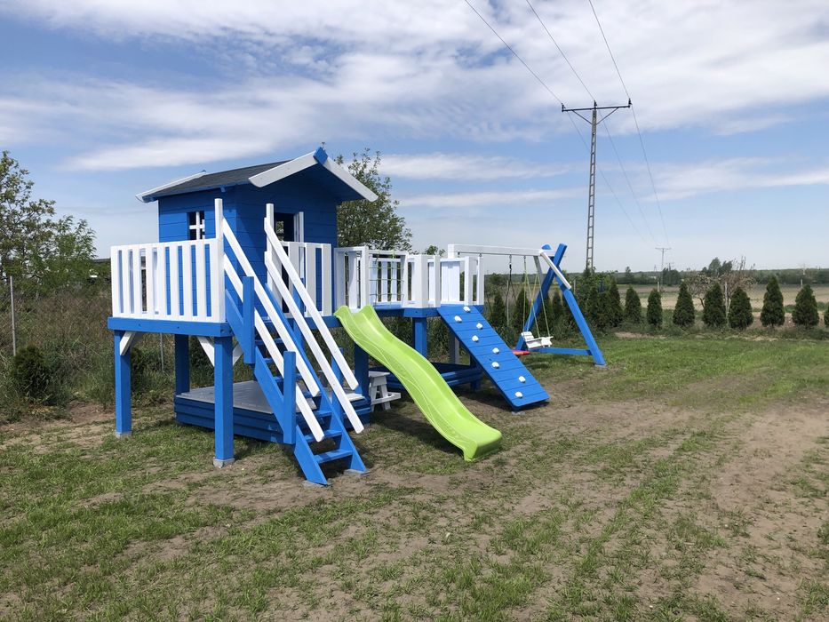 Plac zabaw DORI gniazdo bocianie wspinaczka ślizg huśtawka dla dzieci