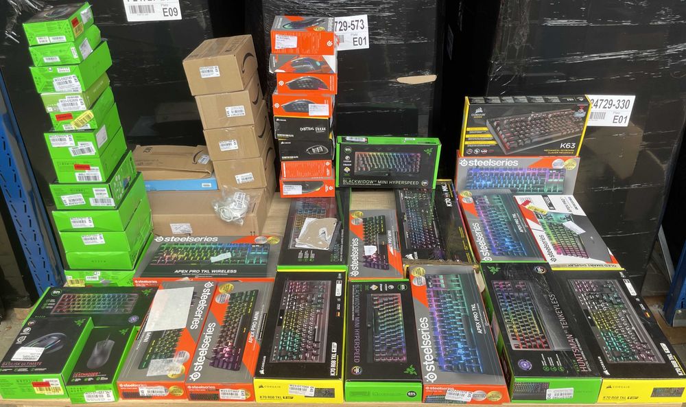 ОПТ Клавіатури та миші з Амазону: Asus  HP Logitech Razer - 2500 шт