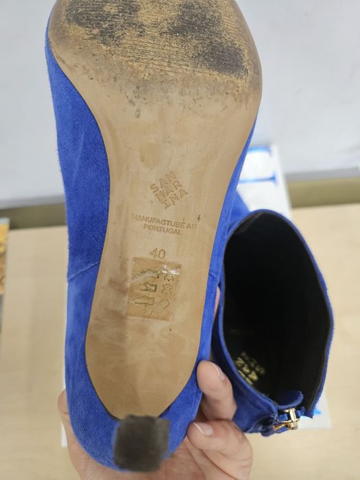 Niebieskie kobaltowe botki buty San Marina