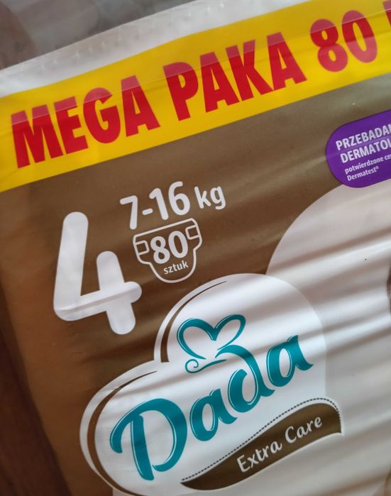 Підгузки / памперси Dada Extra Care, розмір 4 ( 7-16 кг), 80 шт.