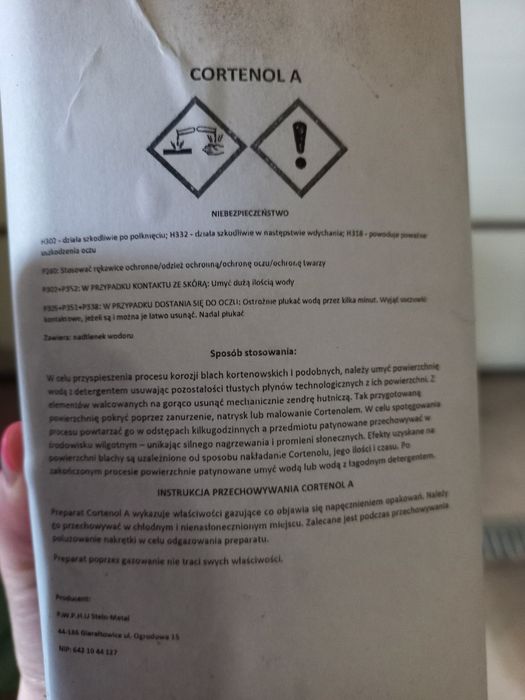 Cortenol A przyśpieszacz rdzy 2szt
