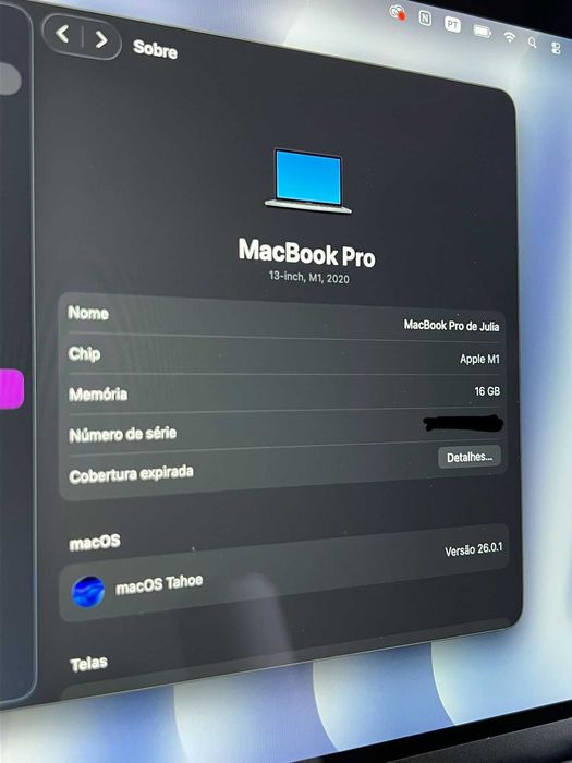 Macbook Pro M1 2020 13" 512GB 16GB RAM
