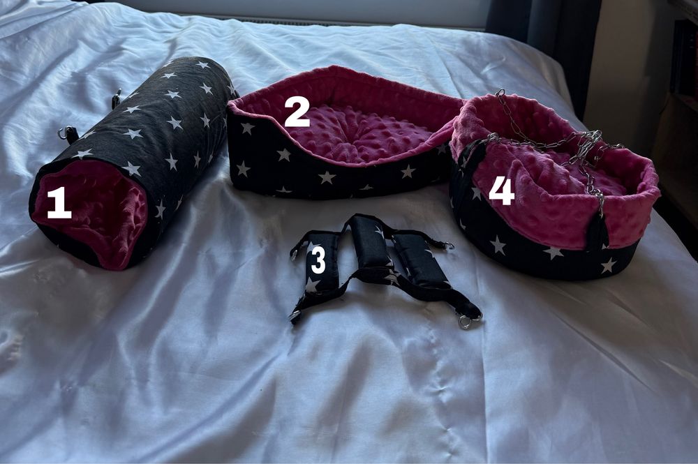 Zestaw hamaków dla szczura/szynszyli/fretki/swinki morskiej/gryzoni