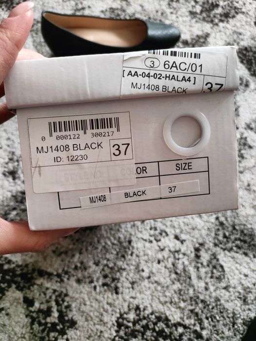 Buty damskie baleriny na ukrytej platformie rozmiar 36/37