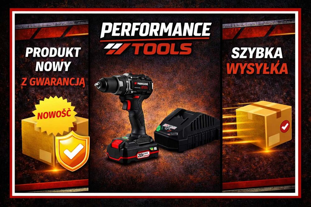 Parkside Performance wiertarkowkrętarka 20V PABSP 20 Li C4 nowa