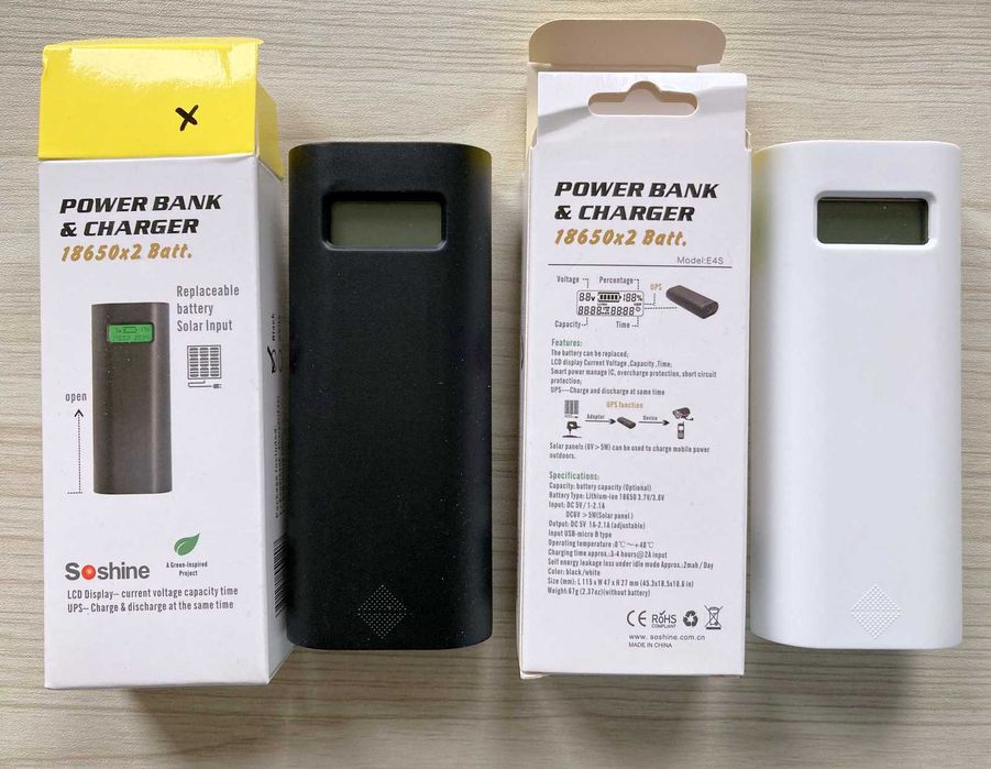 Зарядное устройство Soshine E3S E4S 30W 2-4х18650 UPS ИБП БДЖ DYI KIT