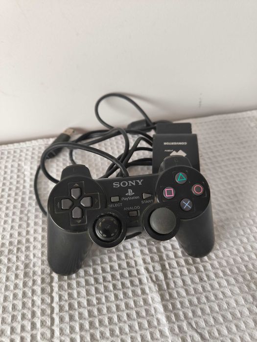 Comando Oficial Sony DualShock 2 (PS2) com Adaptador USB PXN (para PC/Conso