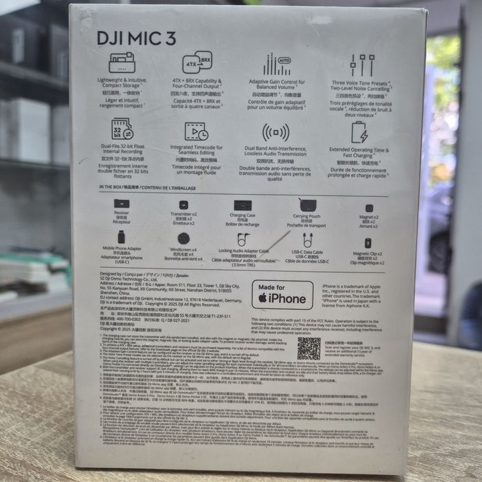 Мікрофони DJI Mic 3 2TX+1RX+Charging Case Нові! Магазин! Гарантія!