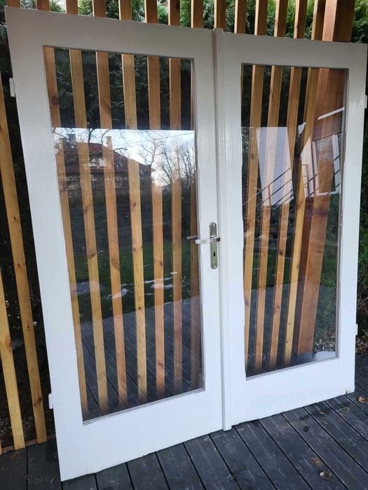 DRZWI drewno wewnętrzne weranda dwu skrzydłowe