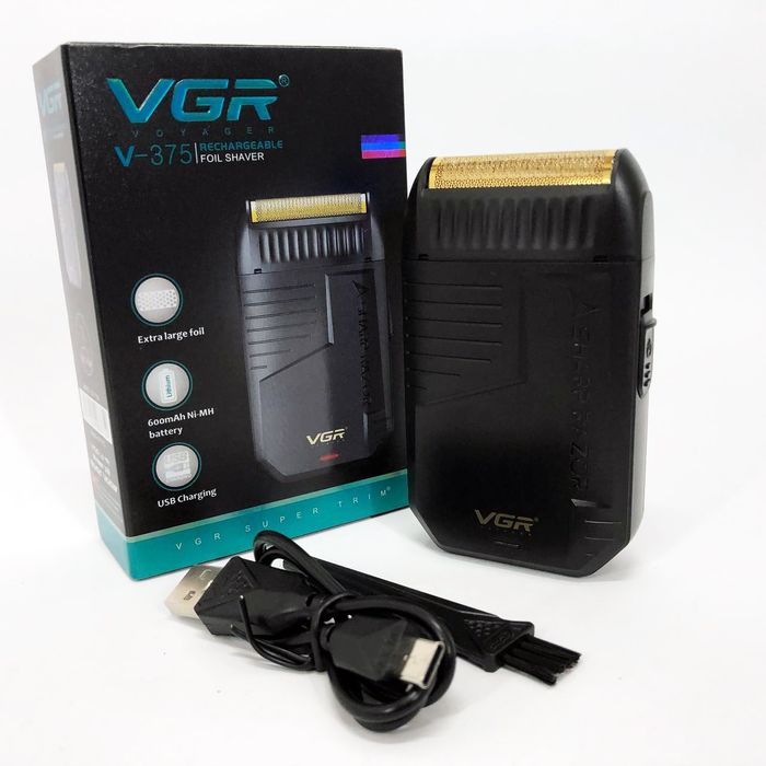 Електробритва VGR V-375 шейвер триммер IPX4 USB для бороды волос усов